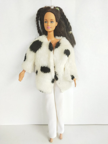 Barbie Morena Flexible Cintura Abrigo Blanco Pantalon 2002