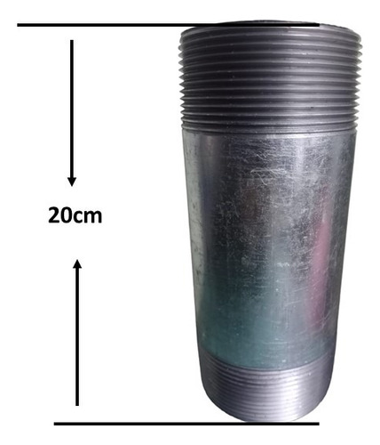 Niple Roscado 3 Pulgadas X 20cm Galvanizado 3x8
