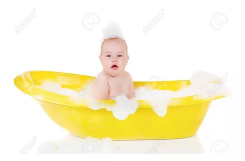Espuma Bañera Bebe Antideslizante Ergonomica Confortable Ref. Jabonoso  Amarillo - La Tiendita del Bebé