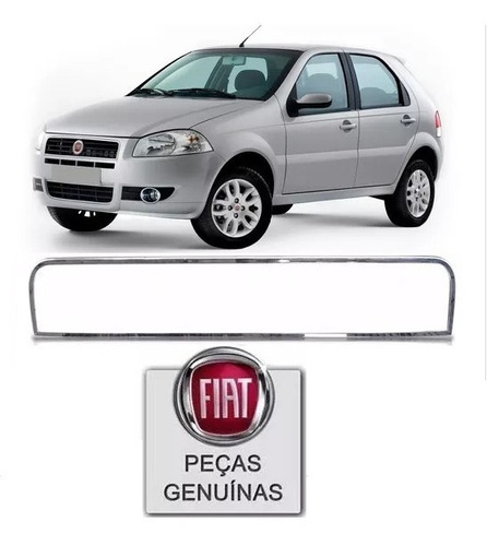 Friso Cromado Da Grade Superior Original Fiat Siena Palio