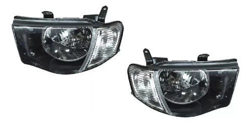 Par Faros Mitsubishi L200 2012 2013 2014 2015 Cuarto Blanco.