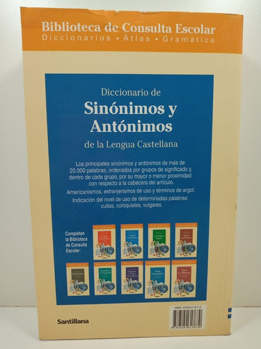 Diccionario De Sinonimos Y Antonimos Santillana - Usado (Usado)