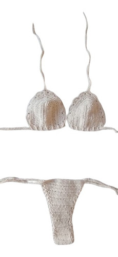 Bikini Shell Talle 85- Tejida En Crochet- Forrada - En Stock