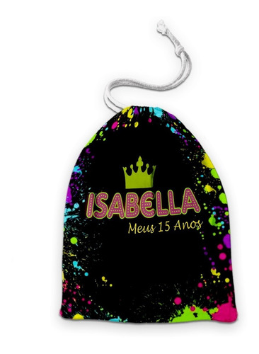 40 Sacolinhas Surpresa Personalizada Neon 15x20cm - 01