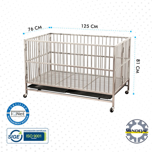 Jaula Corral Plegable De Acero Inoxidable Tym