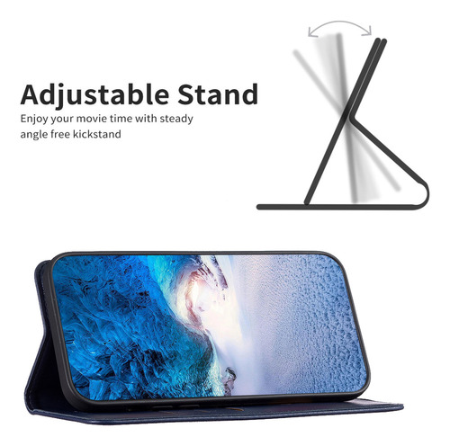 Funda Tipo Cartera Con Ranura Para Tarjetas De Piel Abatible