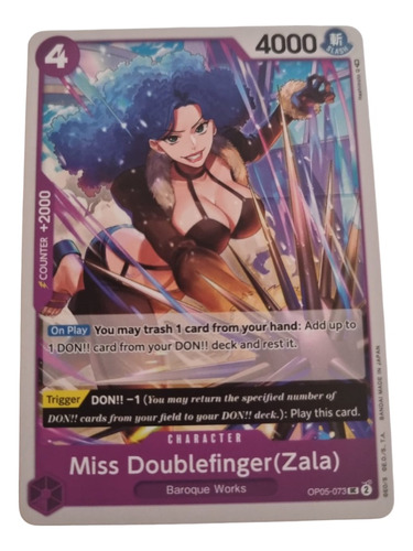 Miss Doublefinger Zala X4 Cartas One Piece Tcg Original