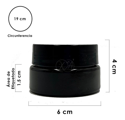 Envase Tarro Pomadera Negro 50 Ml Para Cosmetico Crema X 50