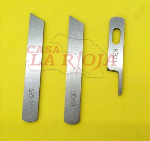 Imagen 1 de 1 de Juego De Cuchillas Overlock Industrial (2 Inf Y 1 Superior)