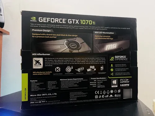 Tarjeta Gráfica Msi Gaming Geforce Gtx 1070 Ti 8gb Gddr5