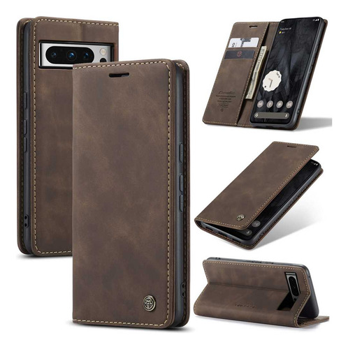 Funda De Piel Sintética Con Ventana Abatible Para Google Pixel 6 6a 7 7a 8 8a 9 9a 10 10 Pro Xl