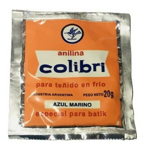 Anilina Colibri X 20g Para Teñido En Frio Negra O Azul X 5