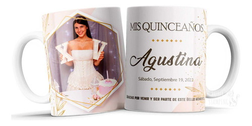 Taza Personalizada Cumpleaños Quinceañera Con Foto P/regalo