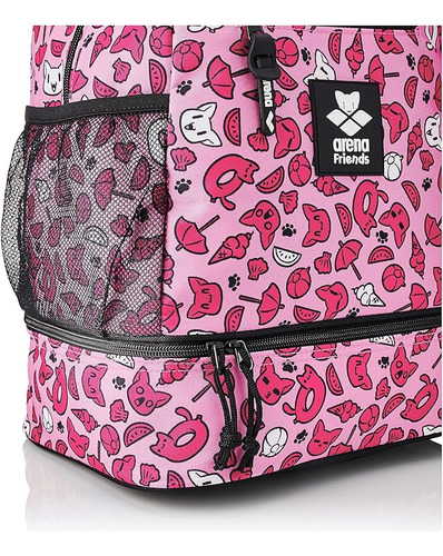 Mochila Natación Arena Friends Rosa Pileta Niña Infantil Jr Color Rosa/fucsia Diseño De La Tela Estampada