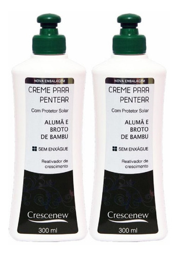 Imagem 1 de 3 de Creme De Pentear Jaborandi E Alumã Antiqueda Crescenew