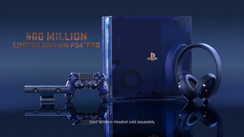 Ps4 Pro 2tb 4k 500 Millon Gold Headset + Vr + 2 Move + Juego Color Azul