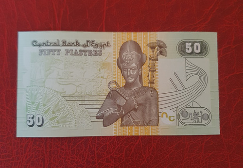 Billete De Coleccion De Egipto 50 Piastres 2017 Sin Circular