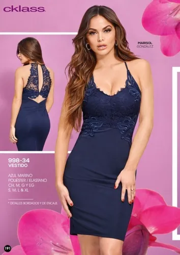Vestido cklass azul marino sale
