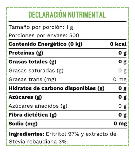 Livana Foods | Endulzante Natural Stevia | Cont. Net. 500 G