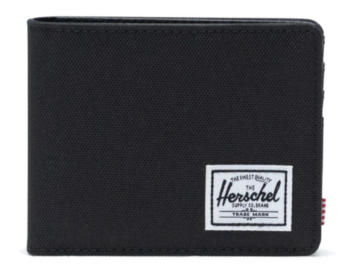 Billetera Herschel Hank color black de poliéster 600d - 3.5" x 4.4" x 0.5"