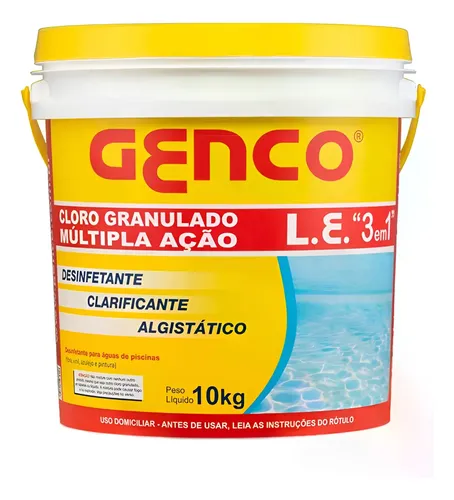 Cloro Múltipla ação 3 em 1 - 10kg - Genco