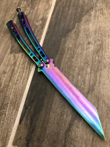 Navaja Mariposa Balisong Cuchillo Tactico Mtech 1167 Color Tornasol