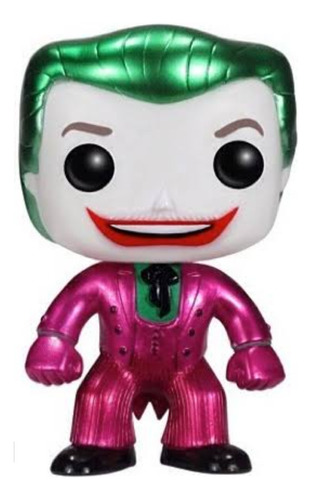 Funko Pop Joker 44 Metalico Dallas Comic Con (caja C/daños)