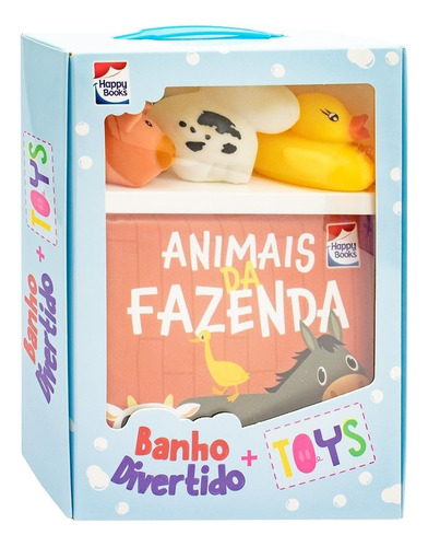 Livro Banho Divertido + Toys: Animais Da Fazenda