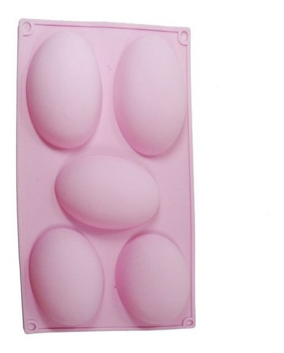 Placa Molde Silicona Huevos Pascua Reposteria Liso X5