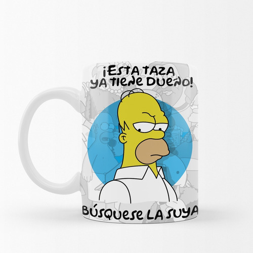 Taza De Cerámica Homero Simpson No Toques Mi Taza