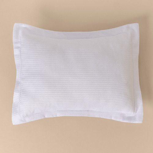 Funda Para Almohadón Arredo Nido De Abeja Blanco