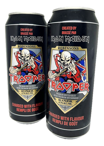 Kit 2 Cerveja Trooper Inglaterra Iron Maiden Original 500ml