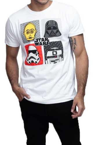 Imagen 2 de 4 de Playera Star Wars Máscara De Látex (varios Modelos)