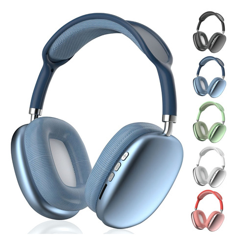 Audífonos Inalámbricos De Diadema Con Bluetooth P9 Pro Max Color Azul