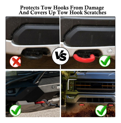 Fundas Protectoras Para Ganchos De Remolque, Accesorios Rojo