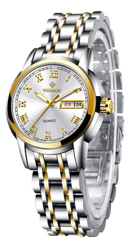 .. Reloj Wishdoit Original For Mujer, A La Moda, Dorado Y