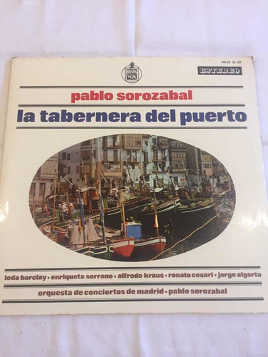 Pablo Sorozabal La Tabernera Del Puerto Disco Vinilo Lp