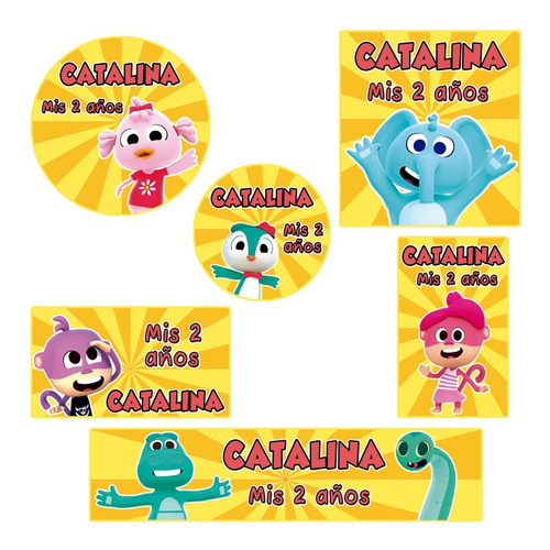 Kit 144 Stickers Animales Canciones Del Zoo Candy Bar 