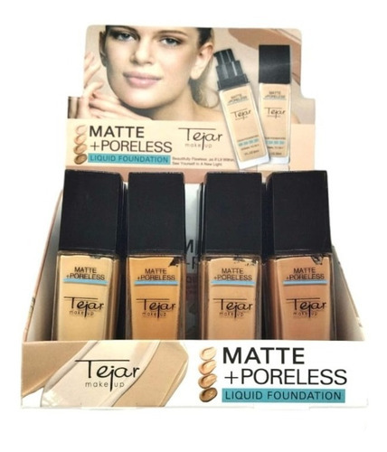 Base de maquillaje líquida Tejar liquido Matte Matte + Poreless tono surtidos - 30mL 100g