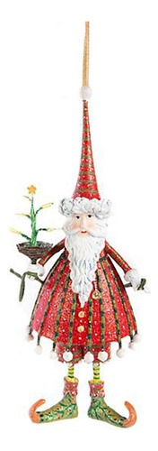 Patience Brewster Dashing Santa Ornamento Krinkl Navidad