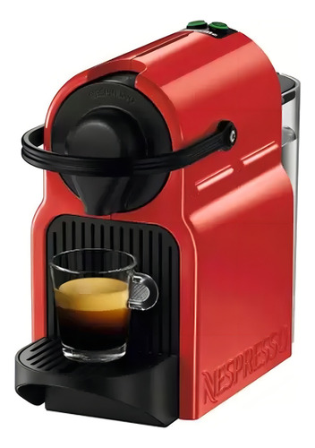 Cafeteira Nespresso Inissia C40 automática ruby red para cápsulas monodose