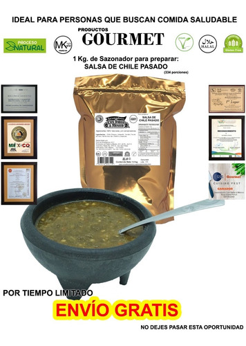 Salsa De Chile Pasado 10 1kg (especias 100% Naturales)