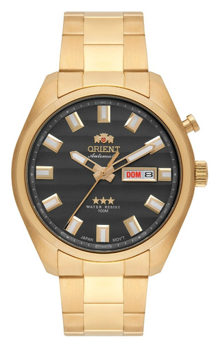 Relógio Orient Masculino Automático 469gp076 G1kx Dourado