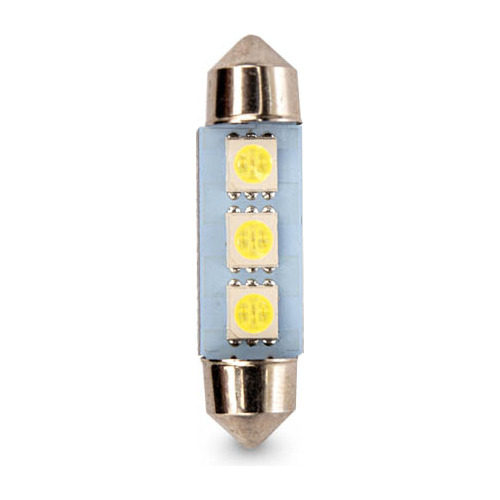 Par Lâmpada Led Torpedo 6000k 3 Leds Smd 39mm 12v Tarponn