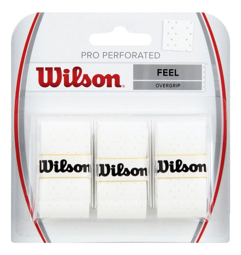 Overgrip Grip Wilson Pro Perforated Branco Com 03 Unidades