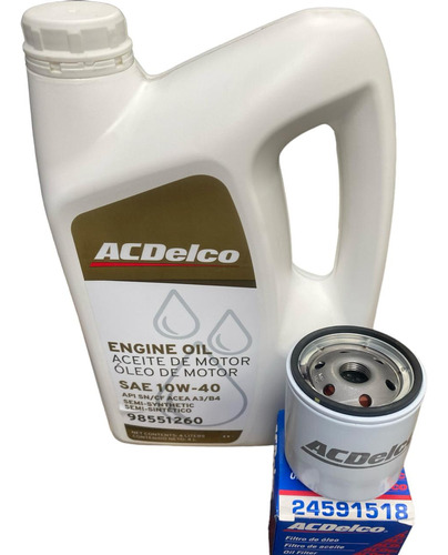 Kit Filtro + Aceite Acdelco Chevrolet Meriva 1.8 2004