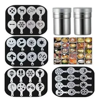 Comprar 36 Plantillas Para Decorar Café + 2 Agitadores