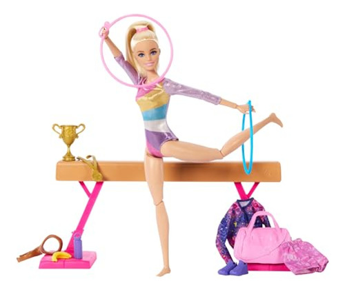 Muñecas Barbie  Muñeca Barbie De Gimnasia Y Accesorios, Jueg