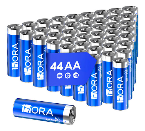 Pilhas Aa 1hora 1.5v Pacote Com 44 Unidades Bateria Alcalina