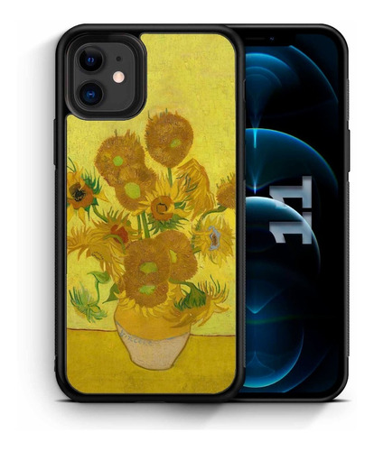 Funda Protectora Para iPhone Girasoles Van Gogh Tpu Case
